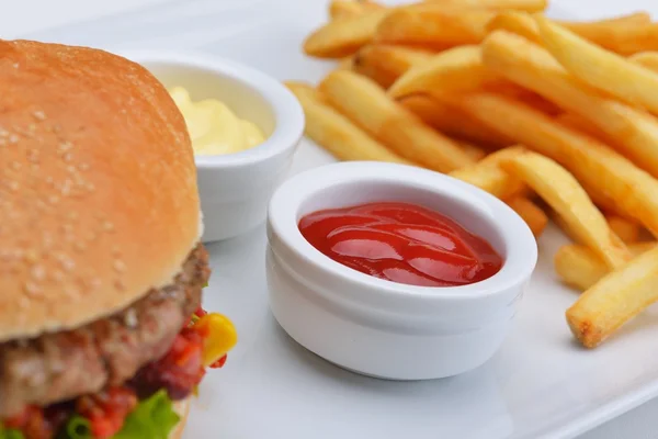 Hamburger meny — Stockfoto