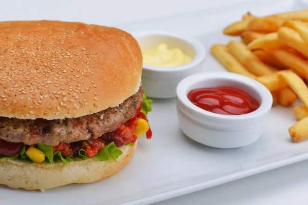 Hamburger meny — Stockfoto