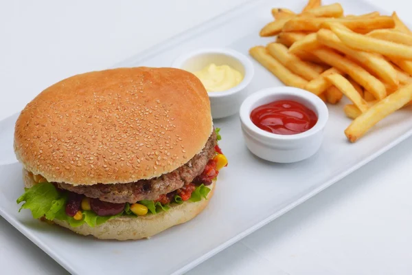 Menú de hamburguesas — Foto de Stock