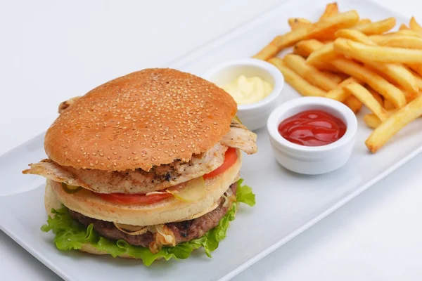 Hamburger meny — Stockfoto