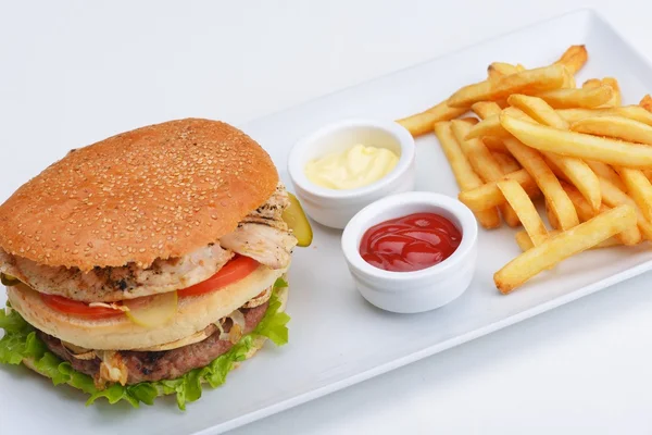 Hamburger meny — Stockfoto