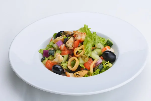 Tasty seafood salad — Stock Photo, Image