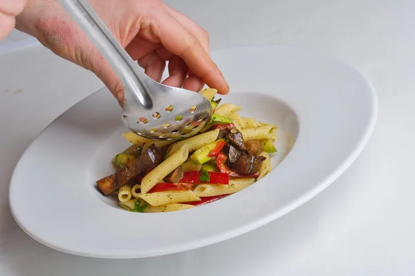 Pasta met groenten — Stockfoto