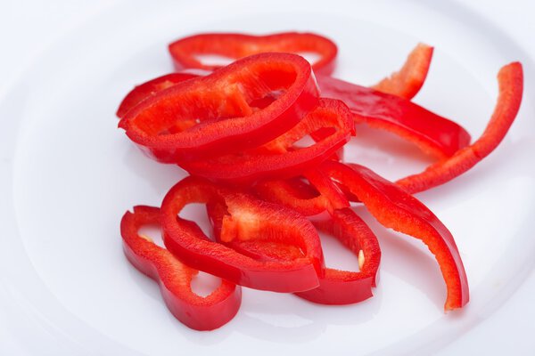 Slices of pepper