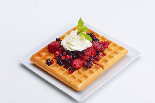 Fruit wafel — Stock Photo, Image