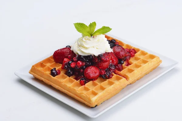 Fruit wafel — Stock Photo, Image