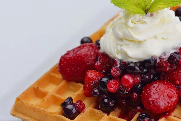 Fruit wafel — Stock Photo, Image