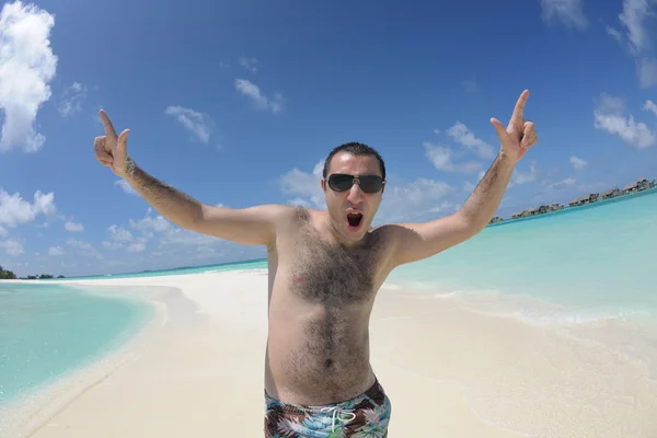 Man at beach — Stock Photo, Image