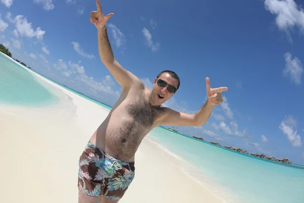 Man at beach — Stock Photo, Image