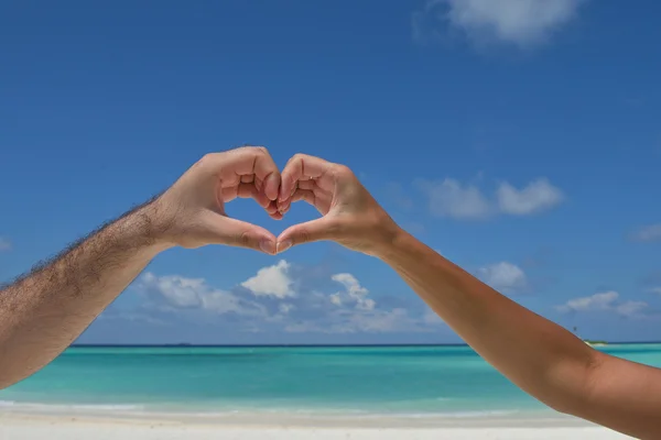 Hand in heart form — Stock Photo, Image