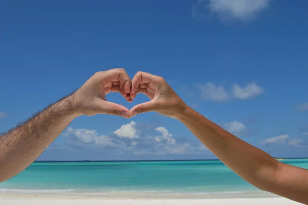 Hand in heart form — Stock Photo, Image