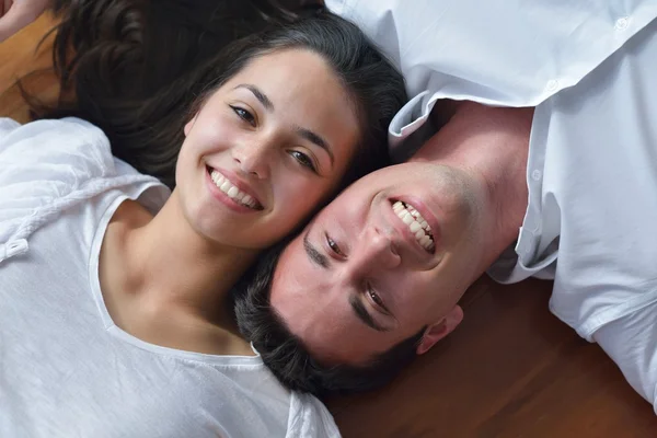 Young couple relax at home — Stock Photo, Image