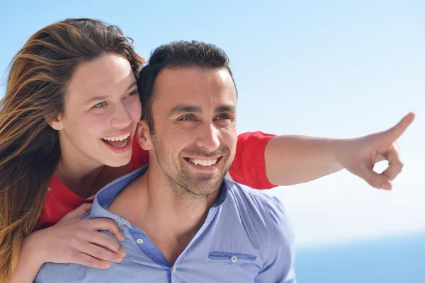 Happy young romantic couple — Stock Photo, Image