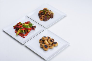 ızgara taze et ve sebze