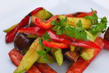 ızgara taze et ve sebze