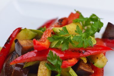 ızgara taze et ve sebze