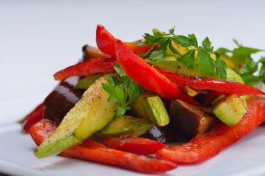 ızgara taze et ve sebze