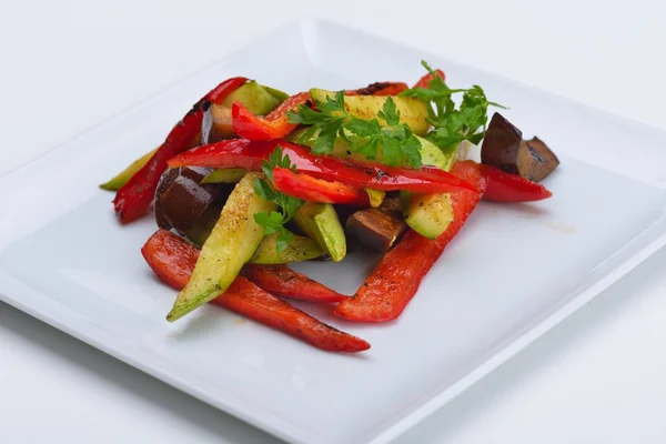 Grilled fresh meat and vegetables — Stock Photo, Image