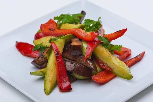 Grilled fresh meat and vegetables — Stock Photo, Image