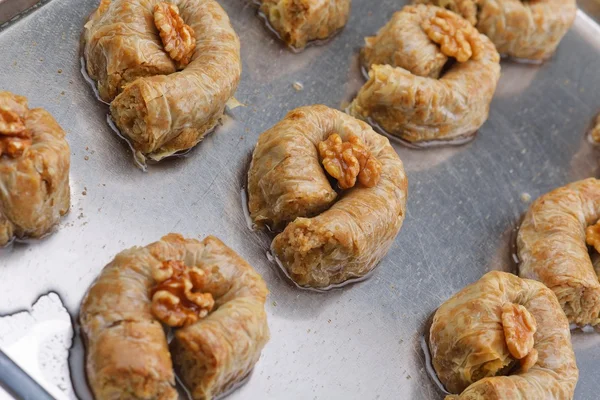 Traditionell dessert turkisk baklava — Stockfoto