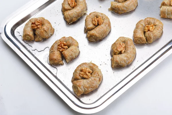 Traditionell dessert turkisk baklava — Stockfoto