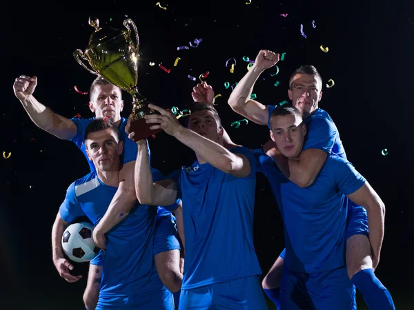 Jugadores de fútbol celebrando la victoria — Foto de Stock