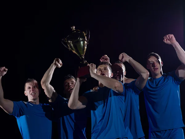 Jugadores de fútbol celebrando la victoria — Foto de Stock