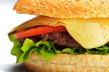 Fast food hamburger.