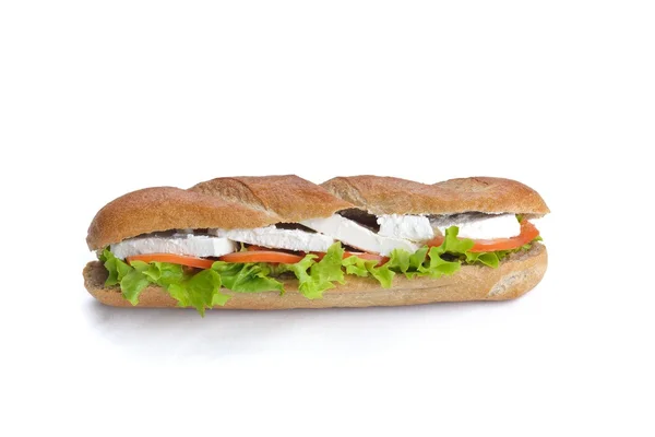 Sandwich da vicino con verdure e formaggio — Foto Stock