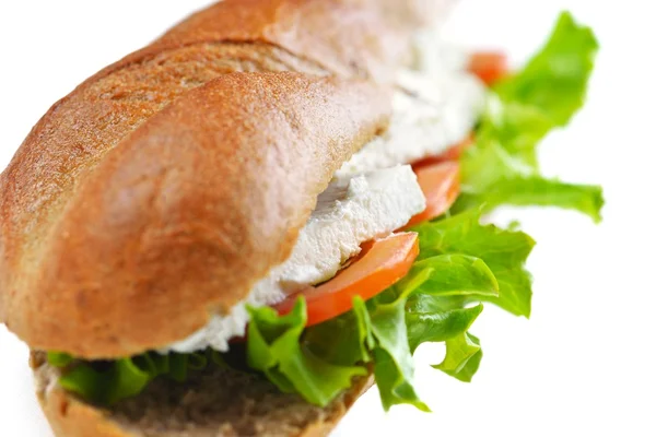 Sandwich close-up met groenten en kaas — Stockfoto