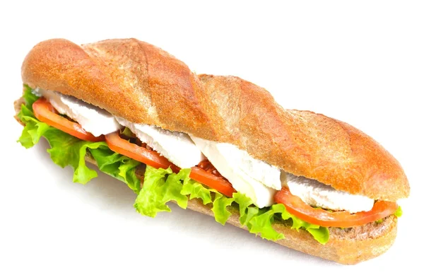 Sandwich da vicino con verdure e formaggio — Foto Stock