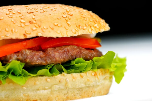 Hamburger aus nächster Nähe — Stockfoto