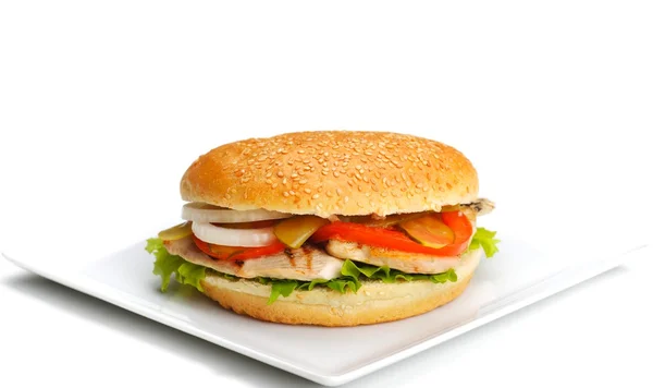 Hamburger fast food — Foto Stock