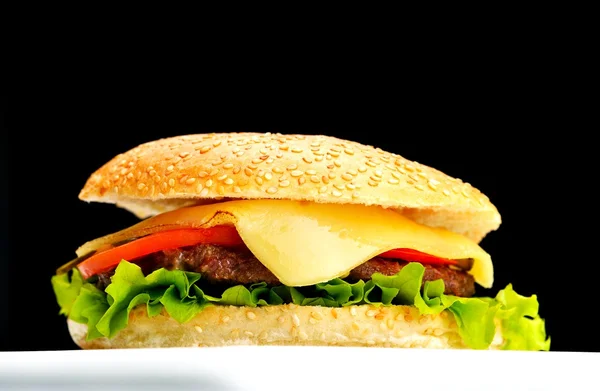 Hamburger zblízka — Stock fotografie