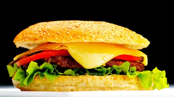 Hamburger close-up — Stockfoto