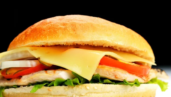 Chicken Hamburger close up — Stock Photo, Image