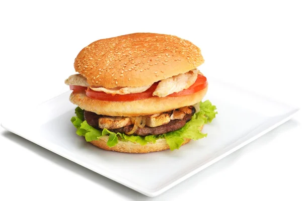 Fast food hamburger — Stock Photo, Image