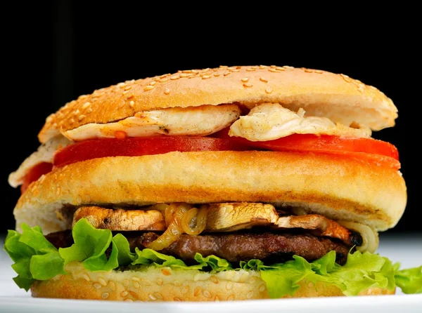 Hamburger close-up — Stockfoto