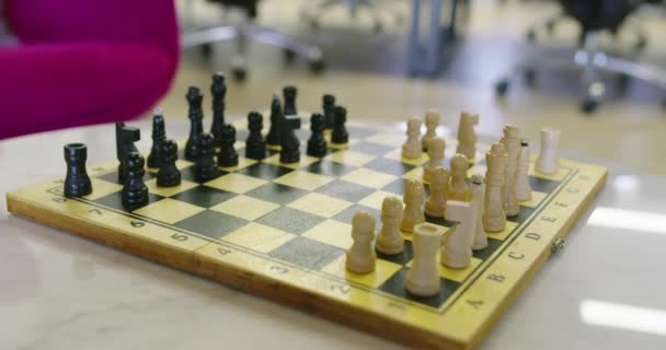 Шахова Настільна Гра Концепція Спорт Спосіб Життя — стокове відео