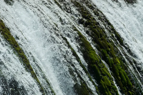 Magnificent Waterfall Called Strbacki Buk Beautifully Clean Drinking Una River — ストック写真