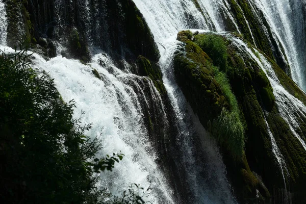 Magnificent Waterfall Called Strbacki Buk Beautifully Clean Drinking Una River — Stock fotografie