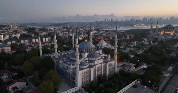 Istanbul Turkey Sultanahmet Area Blue Mosque Hagia Sophia Golden Horn — Stock Video