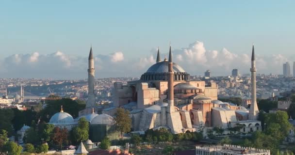 Istanbul Turkey Sultanahmet Area Blue Mosque Hagia Sophia Golden Horn — Stock video