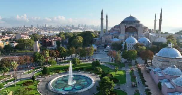 Istanbul Turkey Sultanahmet Area Blue Mosque Hagia Sophia Golden Horn — Vídeos de Stock