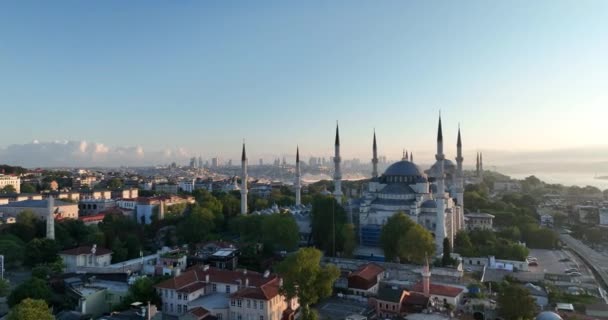 Istanbul Turkey Sultanahmet Area Blue Mosque Hagia Sophia Golden Horn — 图库视频影像