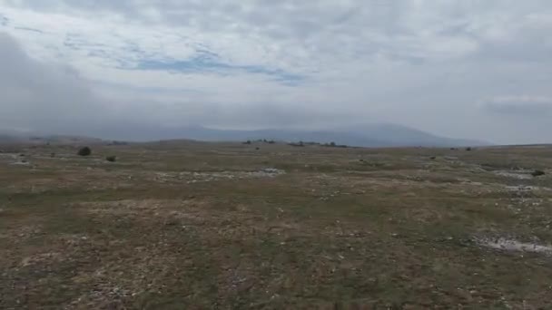 Vol Aérien Couper Souffle Cinématographique Travers Les Nuages Blancs Pelucheux — Video