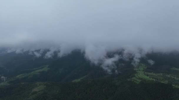 Vol Aérien Couper Souffle Cinématographique Travers Les Nuages Blancs Pelucheux — Video