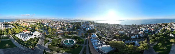 Istanbul Turkey Sultanahmet Blue Mosque Hagia Sophia Golden Horn Background — 图库照片