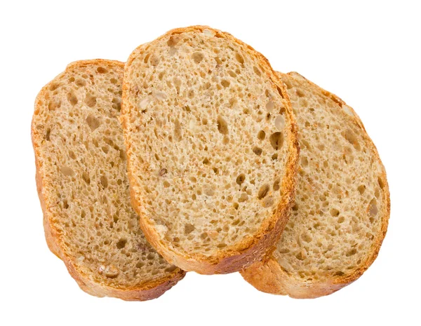 Drie sneetjes brood. — Stockfoto