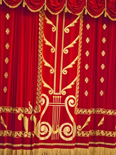 Red curtains — Stock Photo, Image